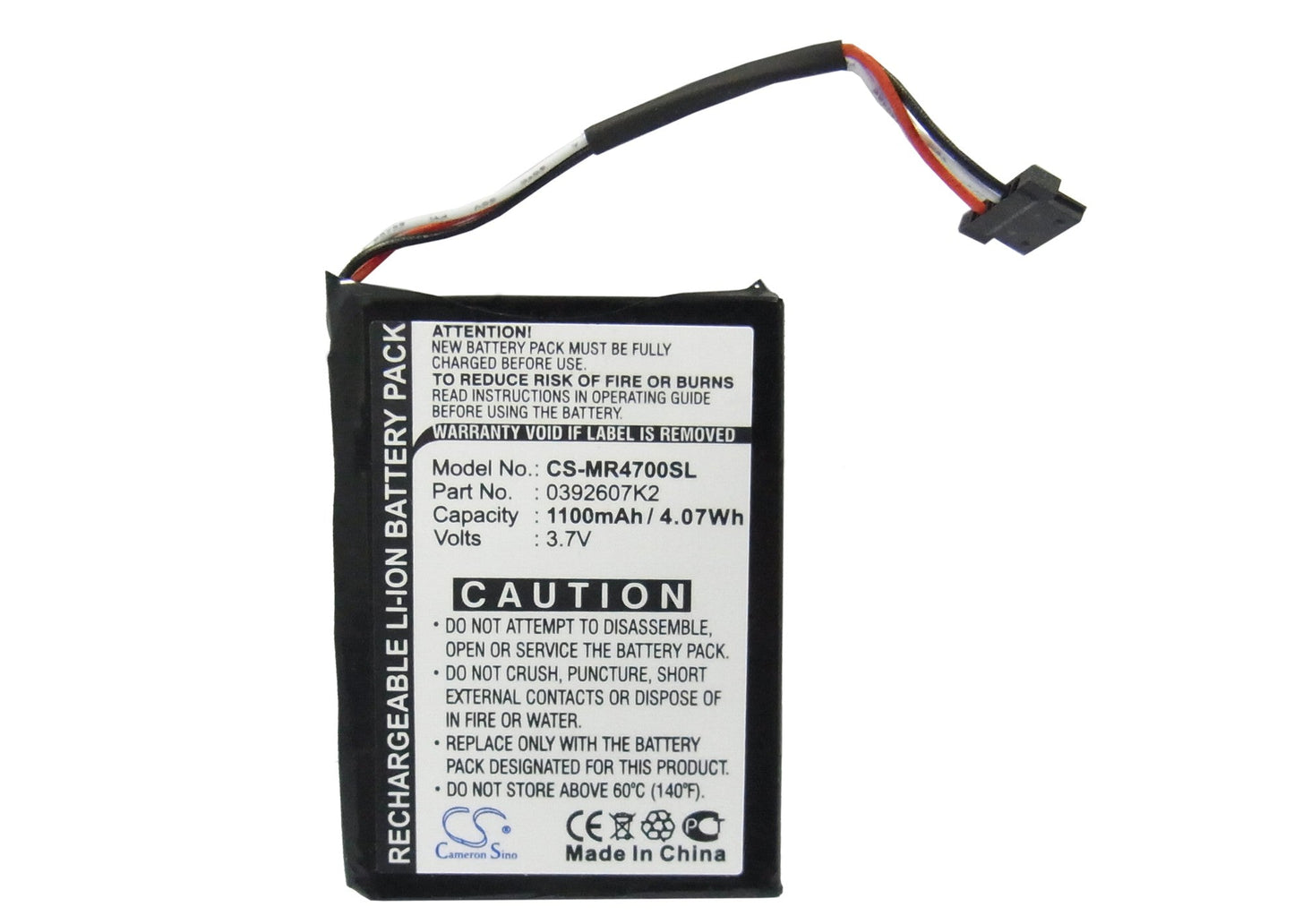 Replacement Battery for Magellan  MA4700SGXUC – GPS, Navigator – 1100mAh / 3.7V