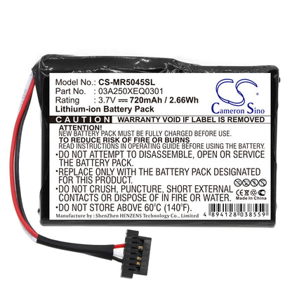Replacement Battery for Magellan  RoadMate 5045 – GPS, Navigator – 720mAh / 3.7V