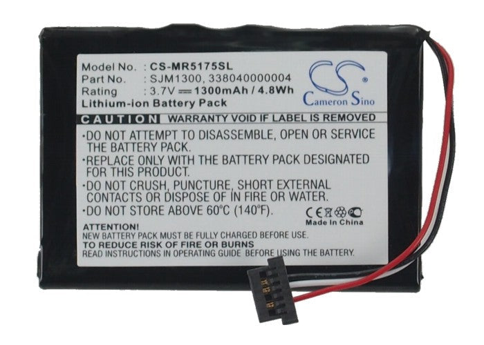 Replacement Battery for Magellan  RoadMate 5175-LM – GPS, Navigator – 1300mAh / 3.7V
