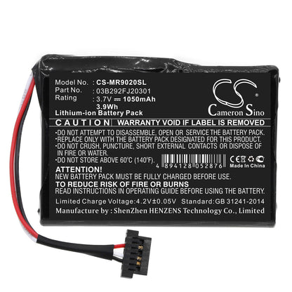 Replacement Battery for Magellan  RoadMate 9020 – GPS, Navigator – 1050mAh / 3.7V