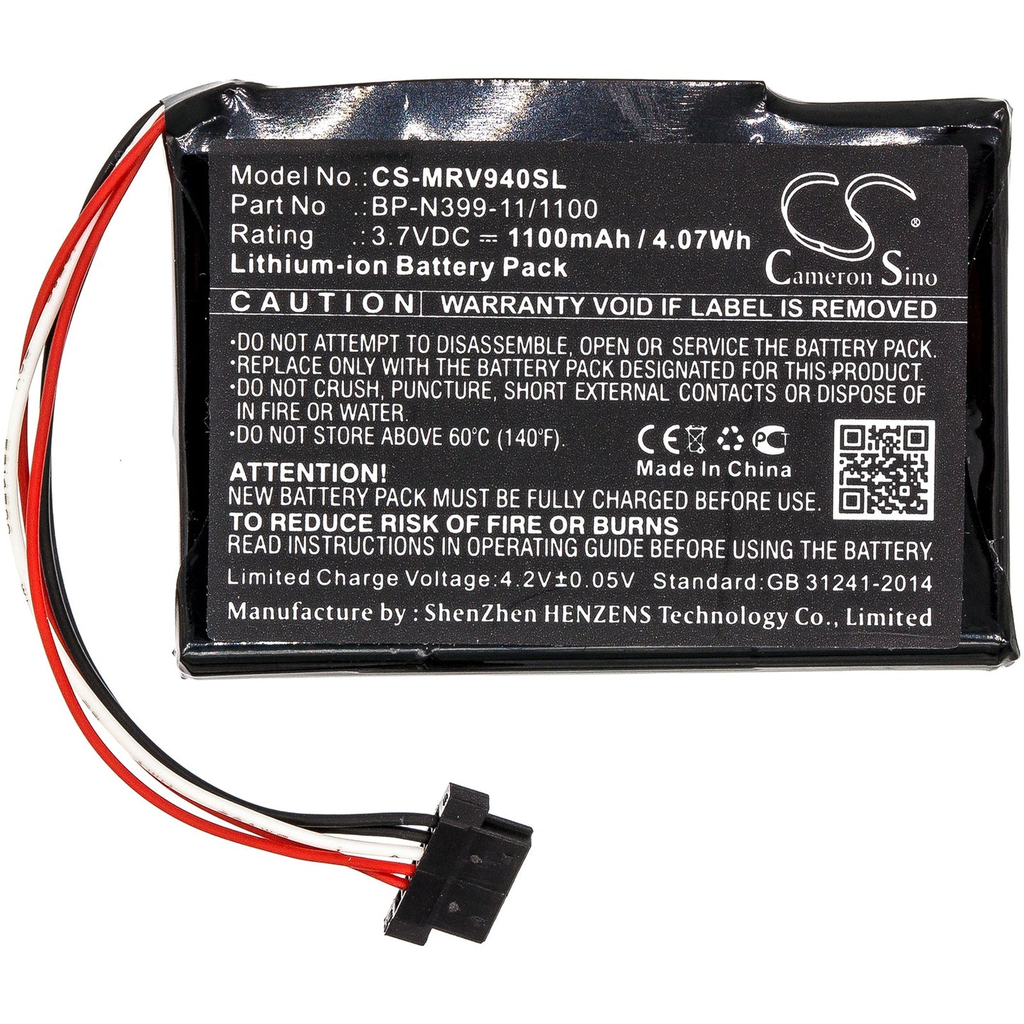 Replacement Battery for Magellan  RoadMate RV 9490T-LMB – GPS, Navigator – 1100mAh / 4.07Wh / 3.7V
