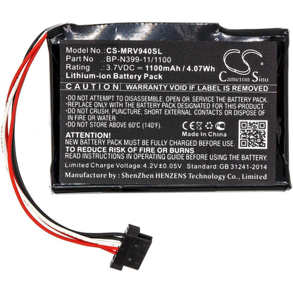 Replacement Battery for Magellan  RoadMate RV 9490T-LMB – GPS, Navigator – 1100mAh / 4.07Wh / 3.7V