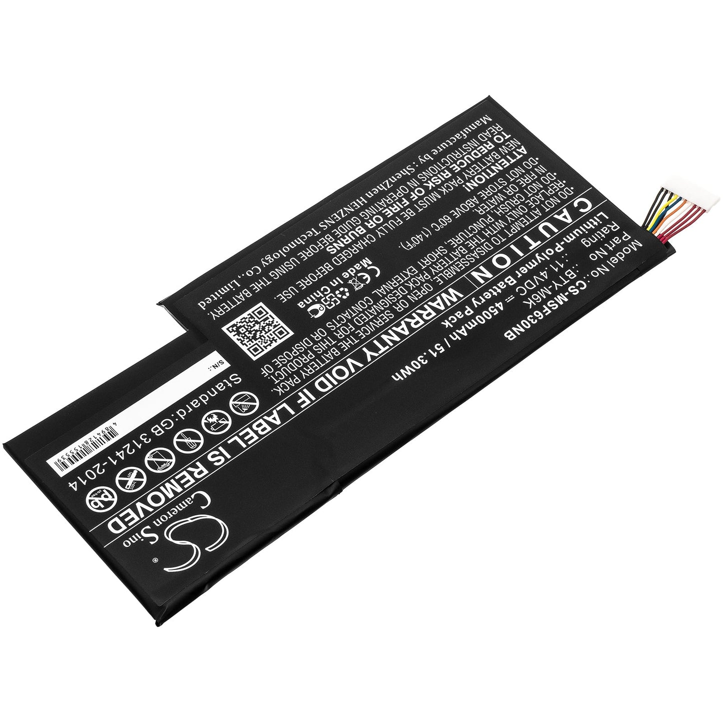Replacement Battery for MSI  0017F1-002 – Notebook, Laptop – 4500mAh / 51.30Wh / 11.4V