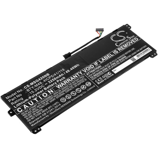 Replacement Battery for MSI  Modern 14 A10RB – Notebook, Laptop – 3250mAh / 49.40Wh / 15.2V