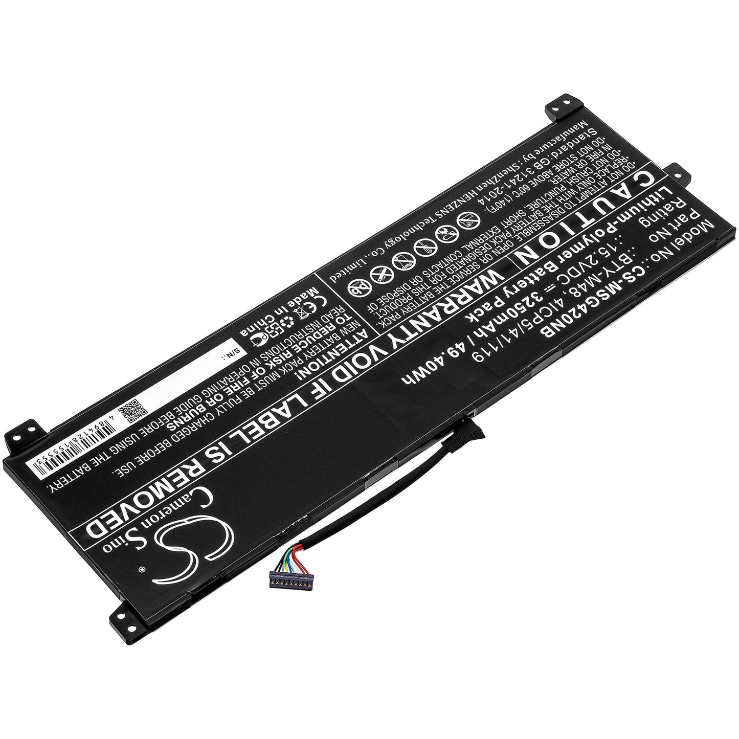 Replacement Battery for MSI  Modern 14 A10RB – Notebook, Laptop – 3250mAh / 49.40Wh / 15.2V