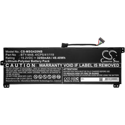 Replacement Battery for Mechrevo  i5 8250U 256GB – Notebook, Laptop – 3250mAh / 49.40Wh / 15.2V