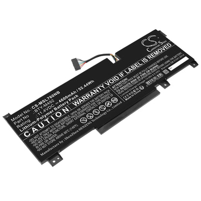 Replacement Battery for MSI  Bravo 15 B55DD-005XES – Notebook, Laptop – 4600mAh / 52.44Wh / 11.4V