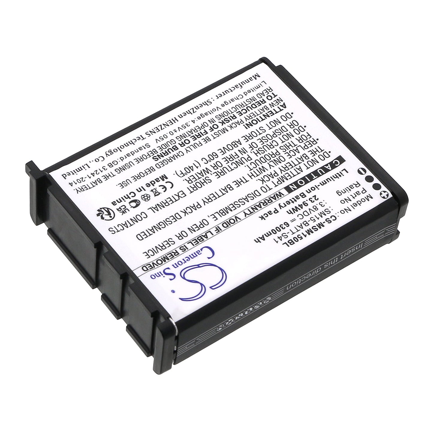 Replacement Battery for M3 Mobile  SM15 – Barcode Scanner – 6300mAh / 23.94Wh / 3.8V
