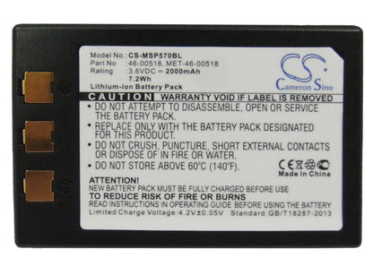 Replacement Battery for Metrologic  MK5710 – Barcode Scanner – 2000mAh / 3.6V