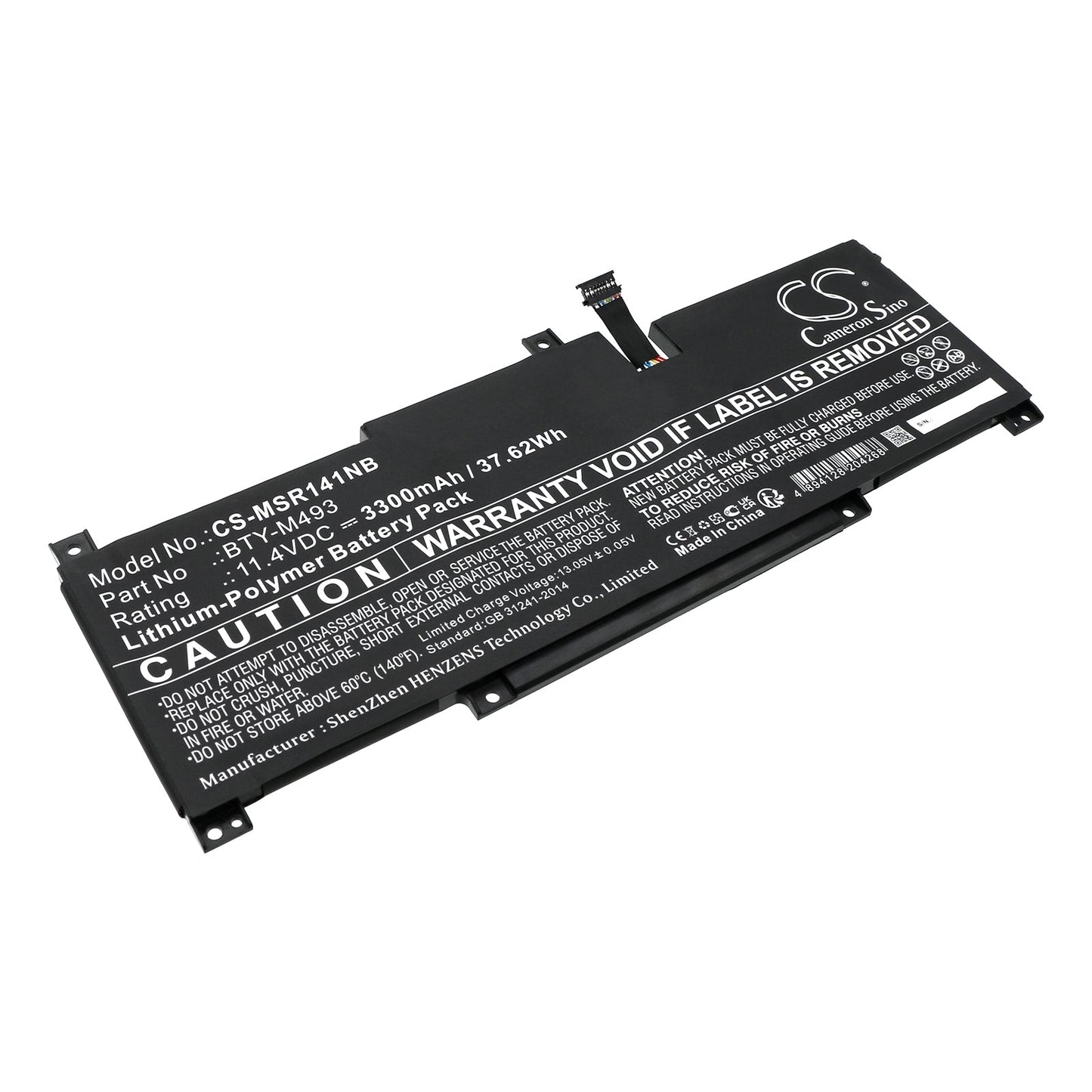 Replacement Battery for MSI  Modern 14 B11 – Notebook, Laptop – 3300mAh / 37.62Wh / 11.4V