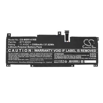 Replacement Battery for MSI  Modern 14 B11 – Notebook, Laptop – 3300mAh / 37.62Wh / 11.4V