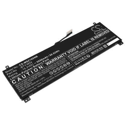 Replacement Battery for MSI  Creator Z16 A11UE-019ES – Notebook, Laptop – 5850mAh / 88.92Wh / 15.2V