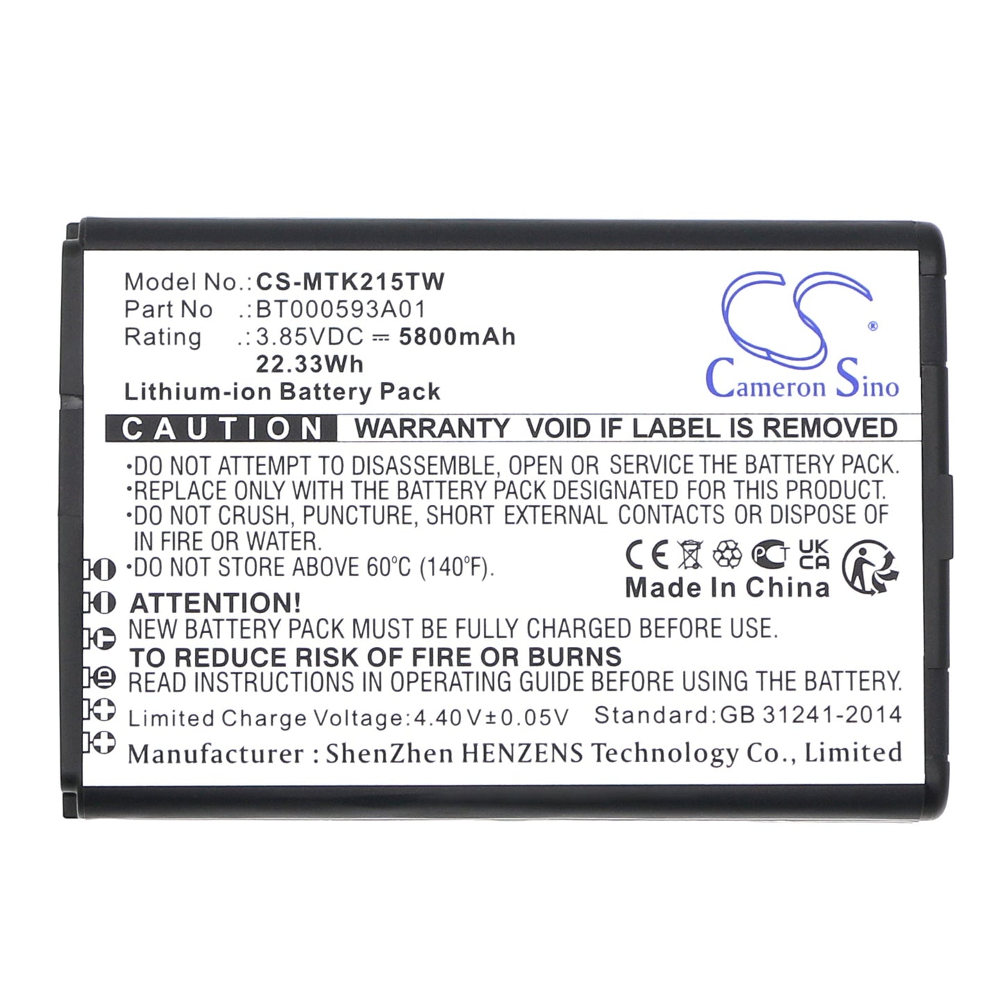 Replacement Battery for Motorola  AR494948 – Two-Way Radio – 5800mAh / 22.33Wh / 3.85V