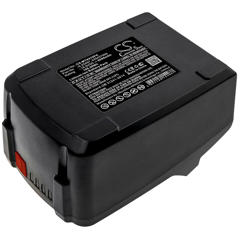 Replacement Battery for Starmix  ISC L 36-18V – Power Tools – 6000mAh / 108.00Wh / 18.0V