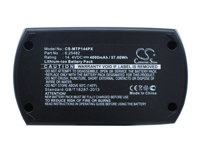 Replacement Battery for Metabo  BSZ 14.4 – Power Tools – 4000mAh / 57.60Wh / 14.4V