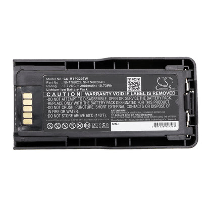 Replacement Battery for Motorola  MTP3100 – Two-Way Radio – 2900mAh / 10.73Wh / 3.7V