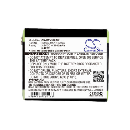 Replacement Battery for Motorola  EM1000 – Two-Way Radio – 700mAh / 2.52Wh / 3.6V