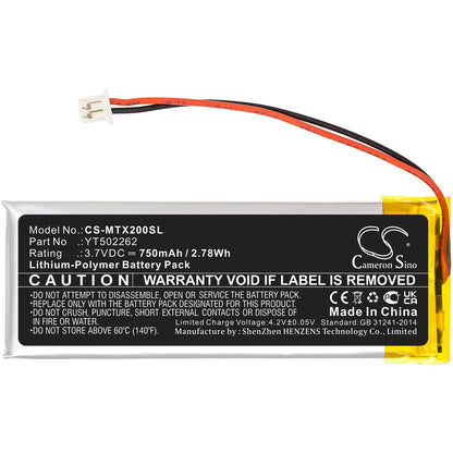 Replacement Battery for Midland  BT MESH – Wireless Headset – 750mAh / 2.78Wh / 3.7V