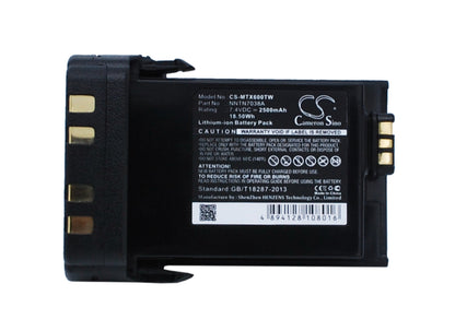 Replacement Battery for Motorola  Apx 5000 – Two-Way Radio – 2500mAh / 18.50Wh / 7.4V