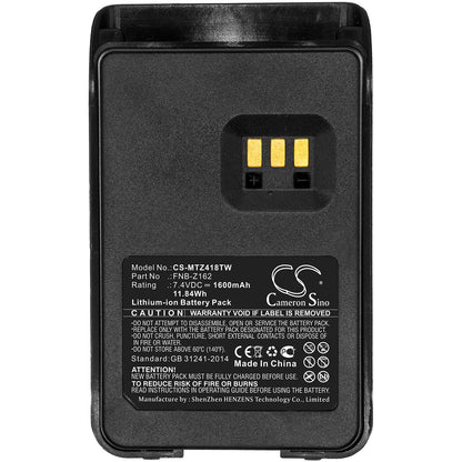Replacement Battery for Motorola  MagOne V418D – Two-Way Radio – 1600mAh / 11.84Wh / 7.4V