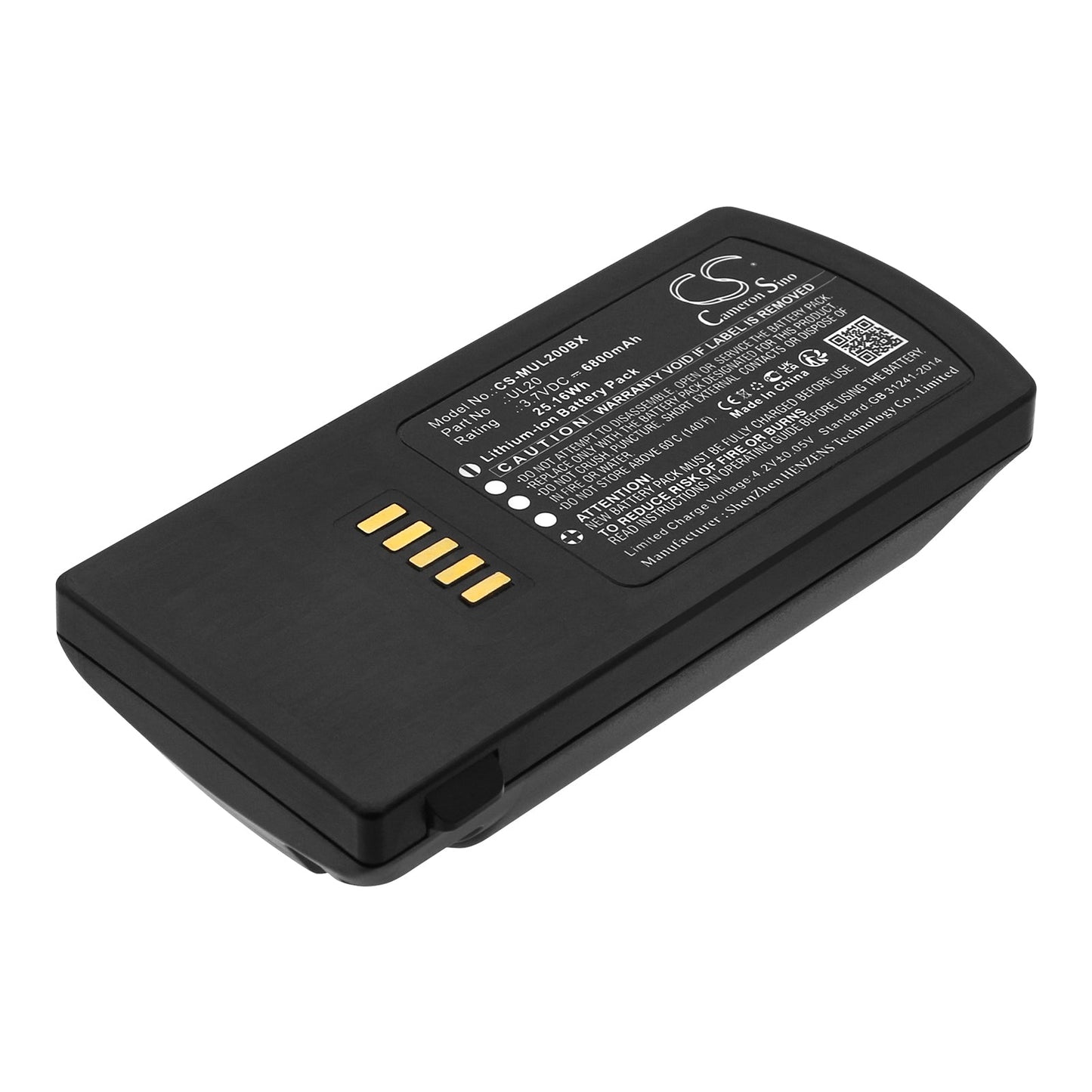 Replacement Battery for M3 Mobile  UL20 – Barcode Scanner – 6800mAh / 25.16Wh / 3.7V