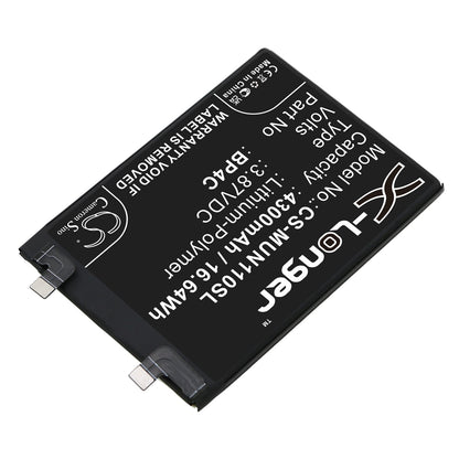Replacement Battery for Redmi  Note 11T Pro+ – Mobile, SmartPhone – 4300mAh / 16.64Wh / 3.87V