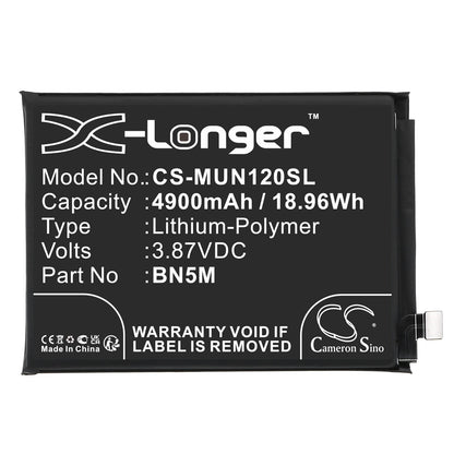 Replacement Battery for Redmi  23021RAA2G – Mobile, SmartPhone – 4900mAh / 18.96Wh / 3.87V