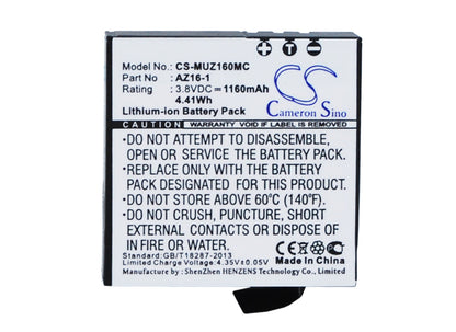 Replacement Battery for Xiaomi  AZ16 – Camera – 1160mAh / 4.41Wh / 3.8V