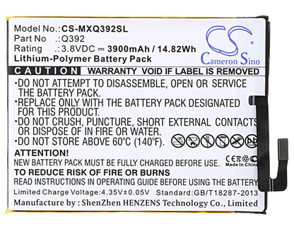 Replacement Battery for Micromax  Canvas Juice 3 – Mobile, SmartPhone – 3900mAh / 14.82Wh / 3.8V