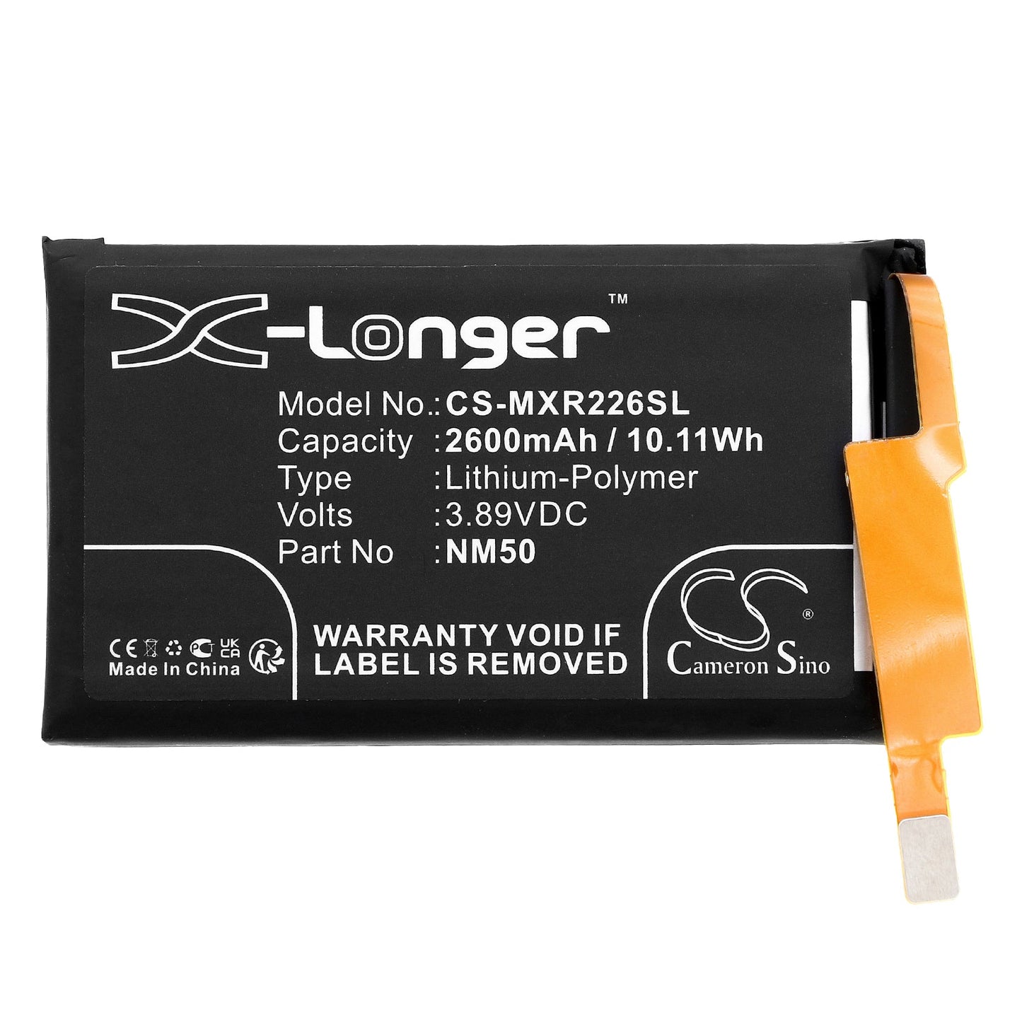 Replacement Battery for Motorola  Razr 2022 – Mobile, SmartPhone – 2600mAh / 10.11Wh / 3.89V
