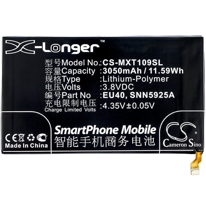 Replacement Battery for Motorola  Droid Maxx – Mobile, SmartPhone – 3050mAh / 11.59Wh / 3.8V