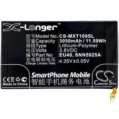 Replacement Battery for Motorola  Droid Maxx – Mobile, SmartPhone – 3050mAh / 11.59Wh / 3.8V