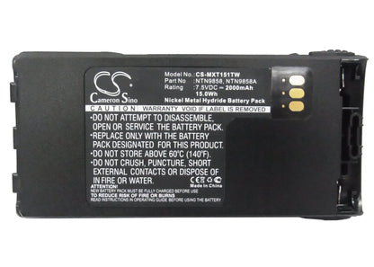 Replacement Battery for Motorola  MT1500 – Two-Way Radio – 2000mAh / 15.00Wh / 7.5V