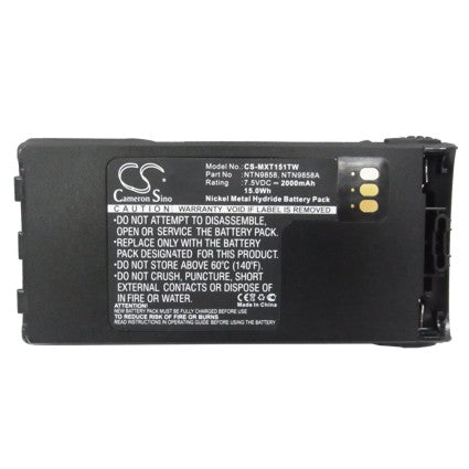 Replacement Battery for Motorola MT1500 NT1500, PR1500, – 2000mAh / 15.00Wh
