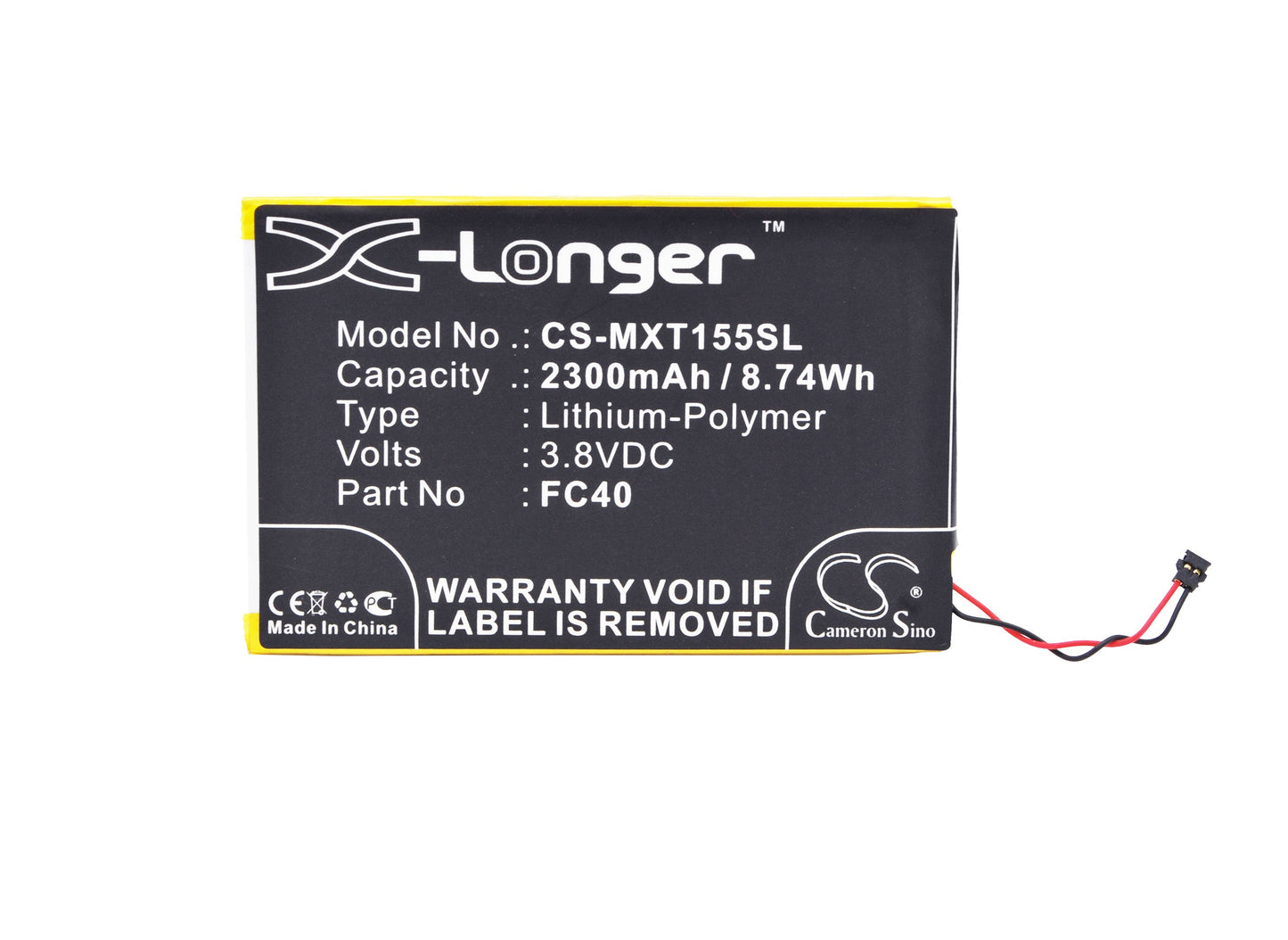 Replacement Battery for Motorola  Moto G 2015 – Mobile, SmartPhone – 2300mAh / 8.74Wh / 3.8V