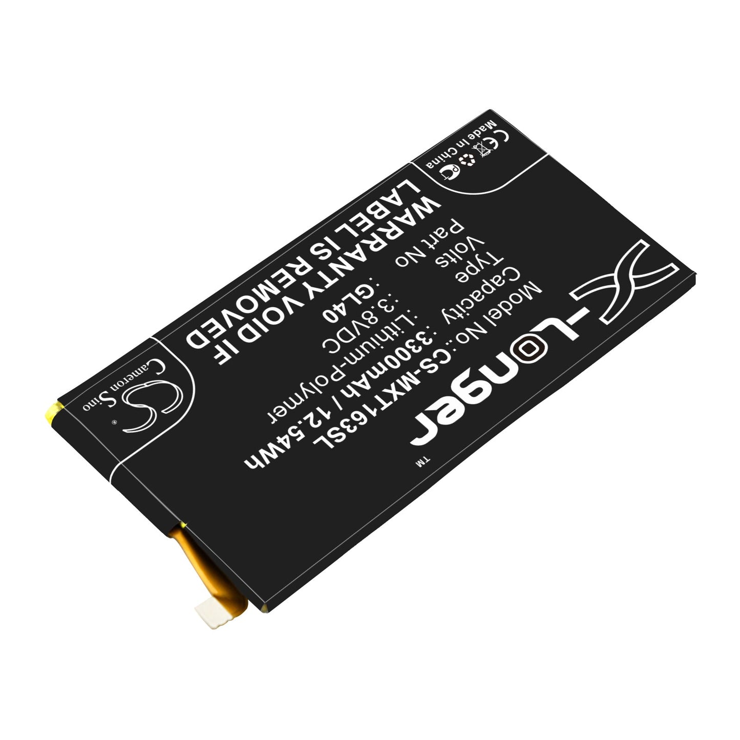 Replacement Battery for Motorola  Moto Z Play – Mobile, SmartPhone – 3300mAh / 12.54Wh / 3.8V