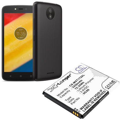 Replacement Battery for Motorola  Moto C Plus – Mobile, SmartPhone – 3250mAh / 12.35Wh / 3.8V