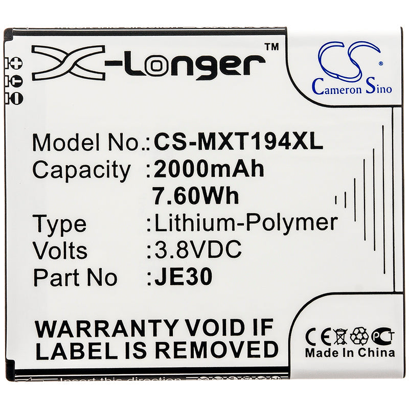 Replacement Battery for Motorola  Moto E5 Play Go Edition – Mobile, SmartPhone – 2000mAh / 7.60Wh / 3.8V