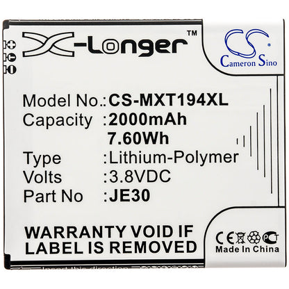 Replacement Battery for Motorola  Moto E5 Play Go Edition – Mobile, SmartPhone – 2000mAh / 7.60Wh / 3.8V