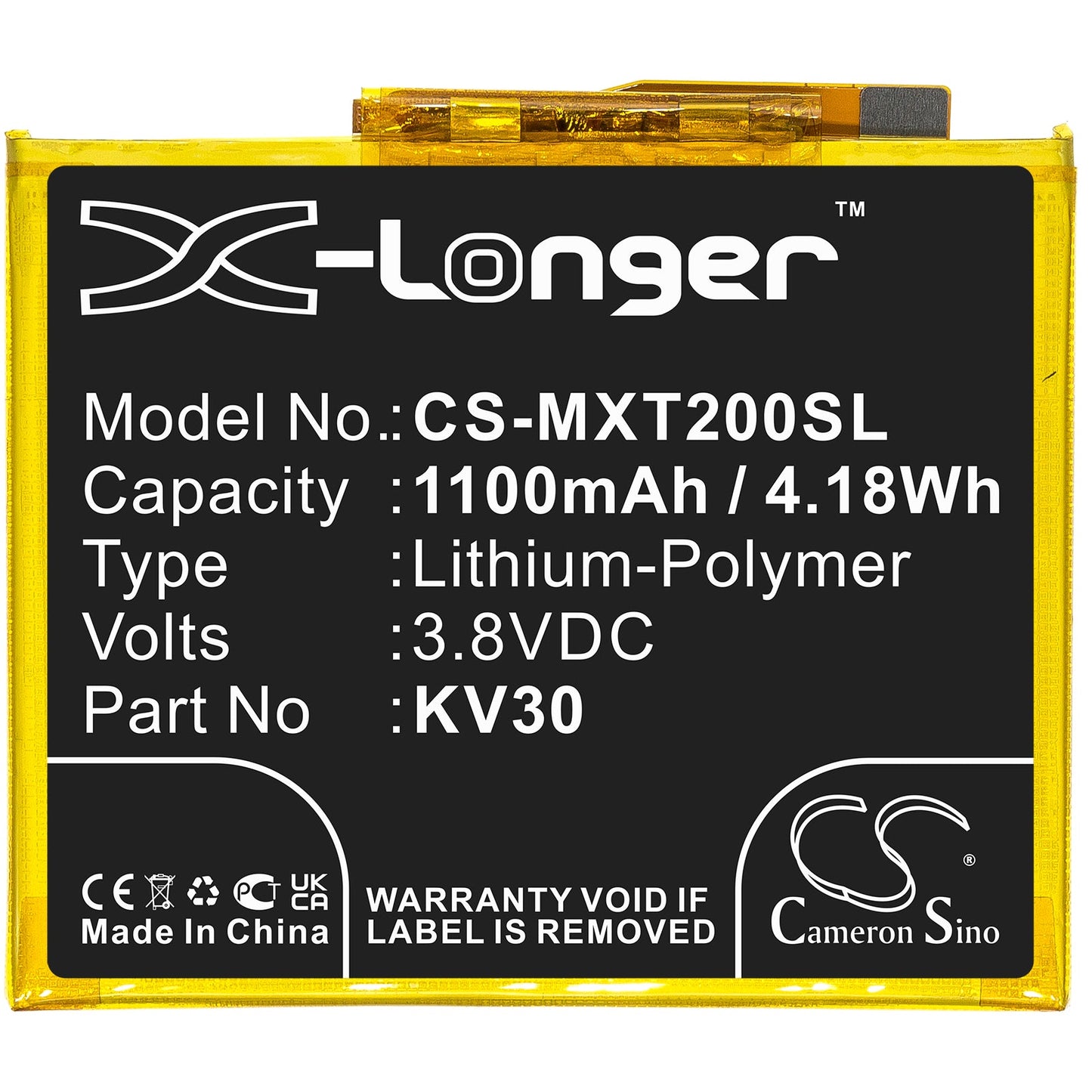 Replacement Battery for Motorola  Razr 2019 – Mobile, SmartPhone – 1100mAh / 4.18Wh / 3.8V