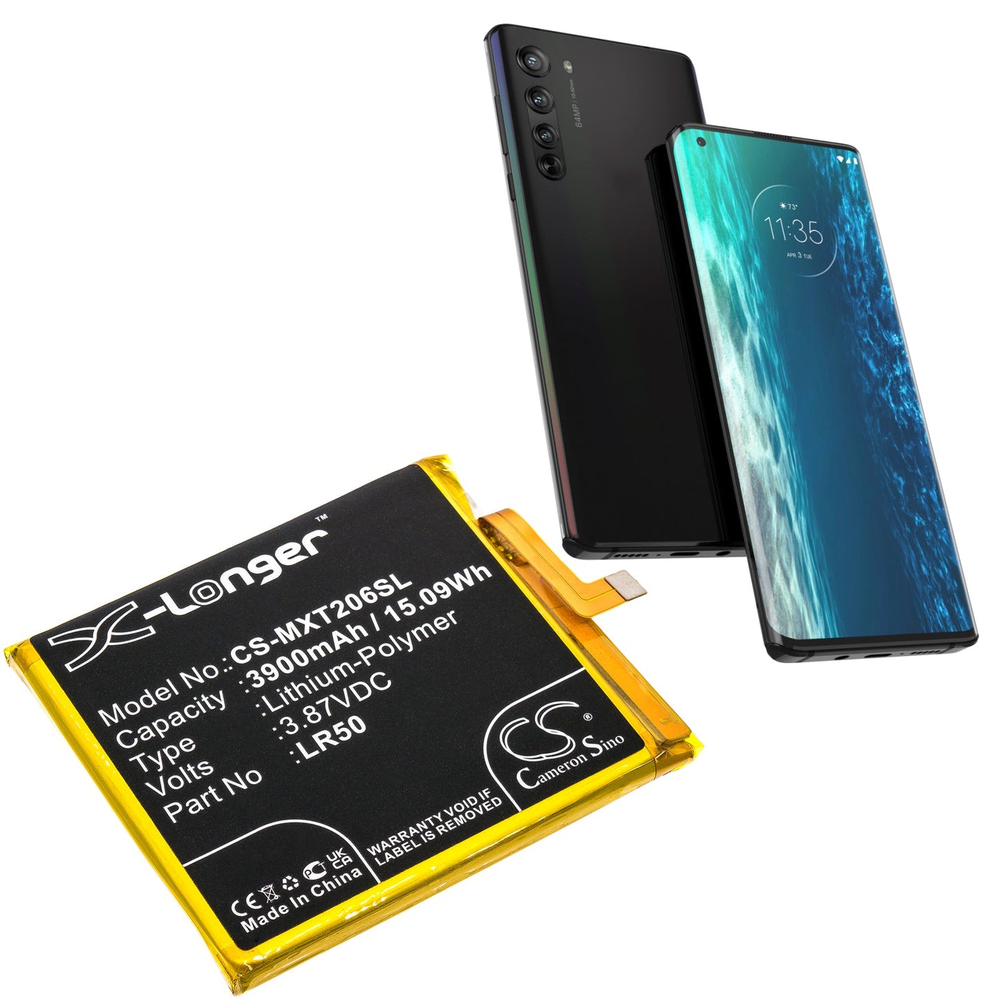 Replacement Battery for Motorola  Moto Edge – Mobile, SmartPhone – 3900mAh / 15.09Wh / 3.87V