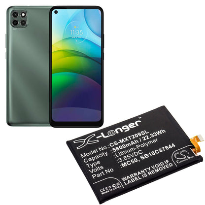 Replacement Battery for Motorola  Moto G9 Power – Mobile, SmartPhone – 5800mAh / 22.33Wh / 3.85V