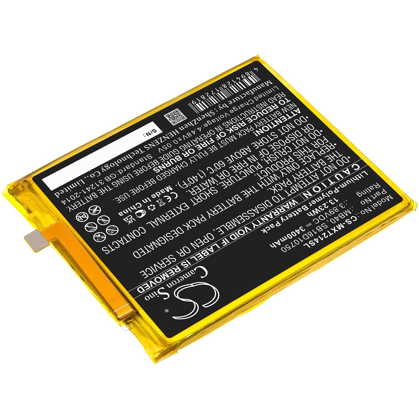 Replacement Battery for Motorola  Edge 20 5G 2021 – Mobile, SmartPhone – 3400mAh / 13.23Wh / 3.89V