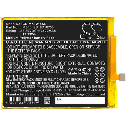 Replacement Battery for Motorola  Edge 20 5G 2021 – Mobile, SmartPhone – 3400mAh / 13.23Wh / 3.89V