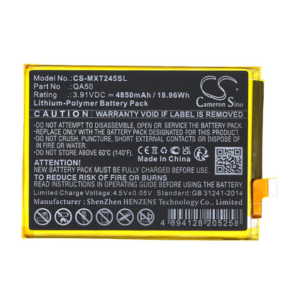 Replacement Battery for Motorola  Moto G24 Power 4G – Mobile, SmartPhone – 4850mAh / 18.96Wh / 3.91V