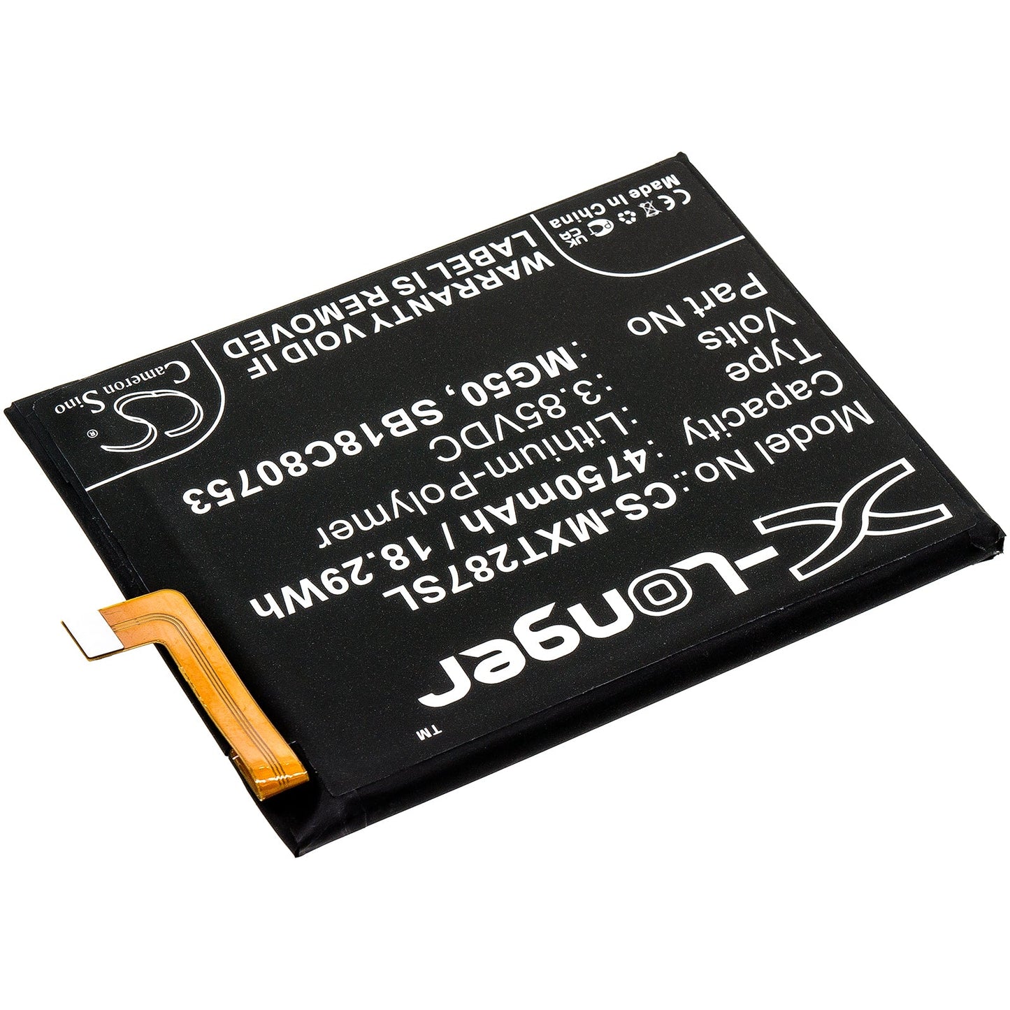 Replacement Battery for Motorola  Moto G9 Plus – Mobile, SmartPhone – 4750mAh / 18.29Wh / 3.85V