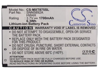 Replacement Battery for AT&T  Atrix 2 – Mobile, SmartPhone – 1700mAh/6.29Wh / 3.7V
