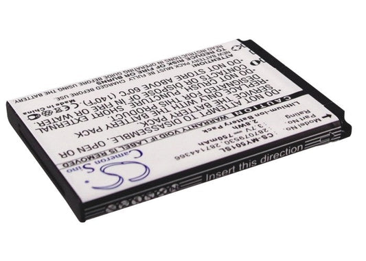Replacement Battery for Vodafone  226 – Mobile, SmartPhone – 750mAh/2.8Wh / 3.7V