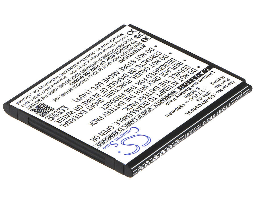 Replacement Battery for Myphone  C-Smart – Mobile, SmartPhone – 1500mAh / 5.55Wh / 3.7V
