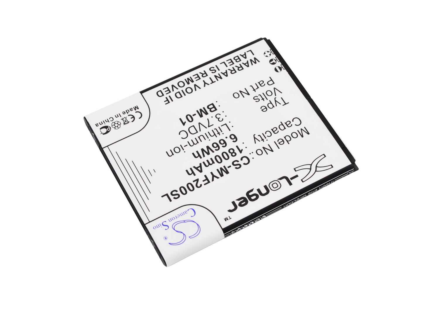 Replacement Battery for MyPhone  Fun 2 – Mobile, SmartPhone – 1800mAh / 6.66Wh / 3.7V